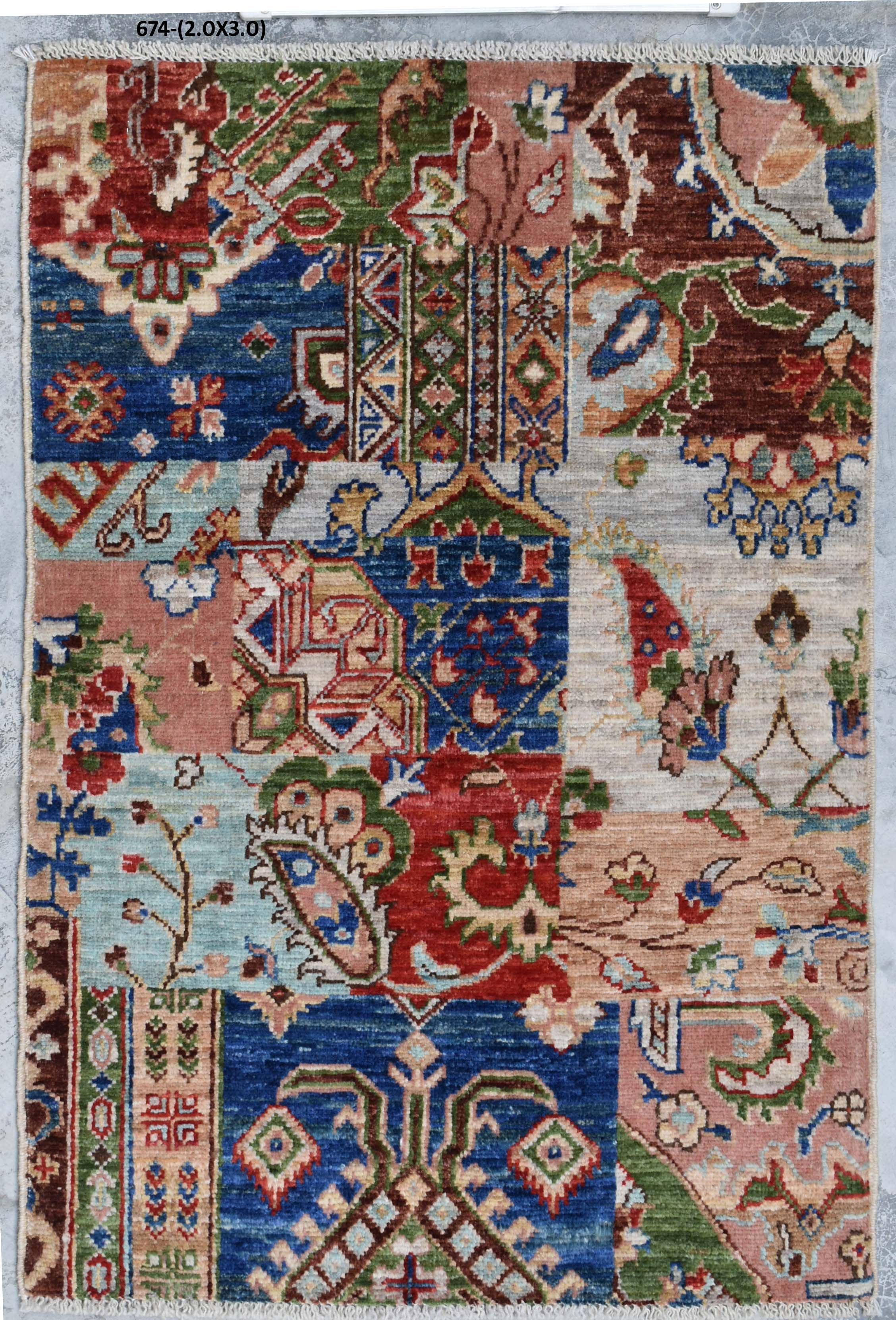 DNI HOME handmade rug 674, size 2.0 x 3.0